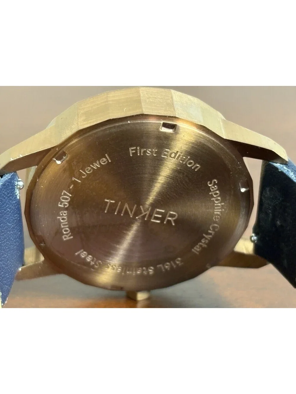 Tinker Watch First Edition Ronda 507 Swiss Movt Sapphire Crystal Copper 34mm